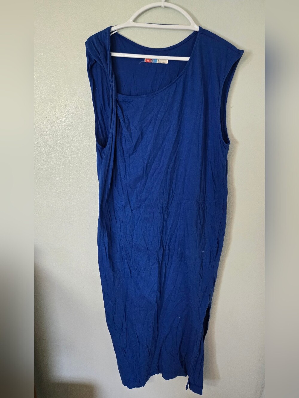 Free People Beach | Blue Cotton Sleeveless Maxi Dress Size Large